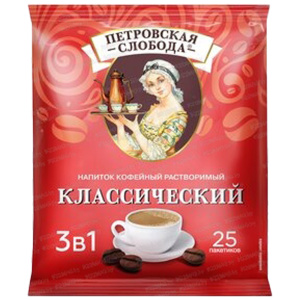 Напиток кофейный растворимый (3 в 1) т.з. "Петровская Слобода" классический м/у 20гр