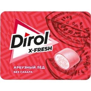 Жевательная резинка без сахара Дирол X-Fresh арбузный лед 16гр