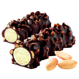 Вафельные трубочки "CHOCOROLLS" со сливочным вкусом глазированные с арахисом