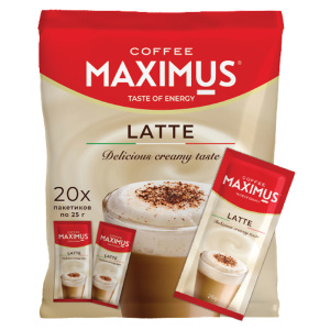 Напиток кофейный растворимый ЛАТТЕ ТМ Maximus 25гр