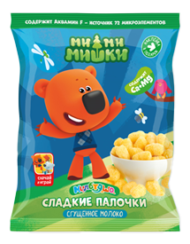Сладкие палочки с ароматом сгущенного молока "Мимимишки" 60гр