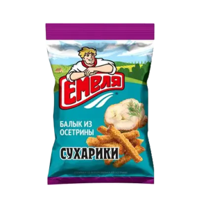 Сухарики "Емеля" со вкусом балыка из осетрины 90г
