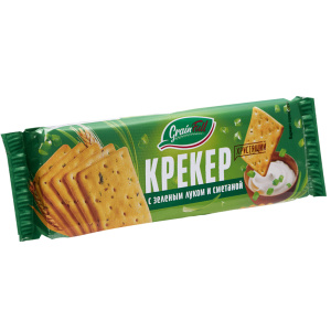 Крекер С зеленым луком и сметаной ТМ «Grainfull» 70гр