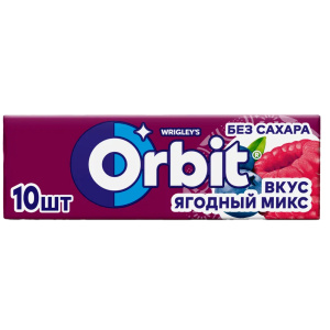 Жевательная резинка без сахара с ароматом ягод "Orbit" Ягодный микс