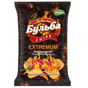 Чипсы из сырого картофеля "Бульба chips" "EXTREMUM" со вкусом острого перца 75г