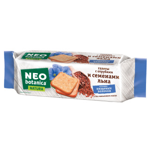 Галеты Neo-botanica NATURA  с отрубями и семенами льна 160гр