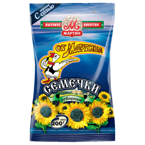 Семечки "ОТ МАРТИНА" СОЛЕНЫЕ 200гр
