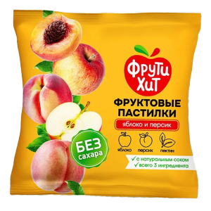 Пастилки из яблок и персиков 45гр