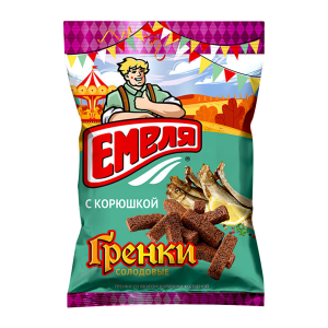 Гренки "Емеля" со вкусом корюшки копченой 60г
