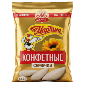 Семечки отборные обжаренные "От мартина" премиум "Конфетные" ароматизированные 140гр