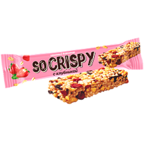 Батончик "So Crispy" с клубникой 40гр