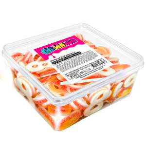 Мармелад жевательный "Chi-wa-wa Bulk" джелли колечки кислый со вкусом и ароматом персика