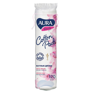 Ватные диски "Aura" 120шт